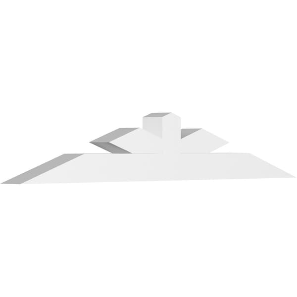 Ekena Millwork Saratoga Architectural Grade PVC Gable Bracket, 60"W x 10"H x 4"D x 4"F, 4/12 Pitch GBP060X10X0404SAR00 - main